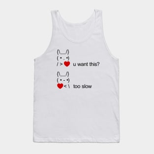 bunny u want this? too slow ASCII Text Art Tank Top